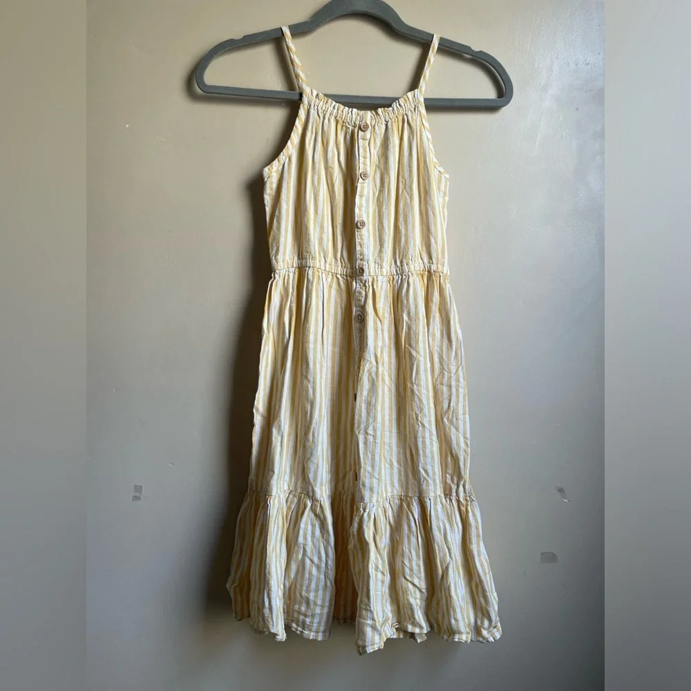 Kids OshKosh Bgosh linen blend tiered sun dress size 7 excellent condition